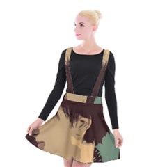 Punk Face Suspender Skater Skirt by snowwhitegirl