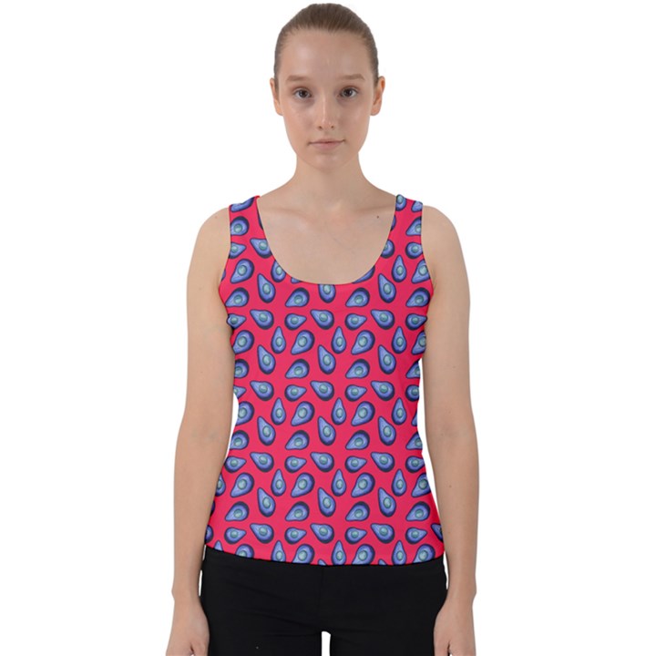 Tropical Pink Avocadoes Velvet Tank Top