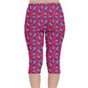 Tropical Pink Avocadoes Velvet Capri Leggings  View2