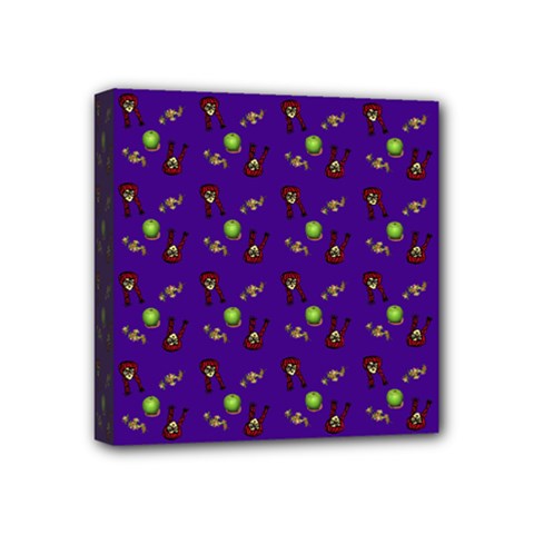 School Girl Braids Dark Blue Mini Canvas 4  X 4  (stretched) by snowwhitegirl