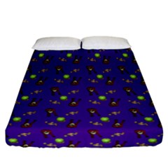 School Girl Braids Dark Blue Fitted Sheet (california King Size) by snowwhitegirl