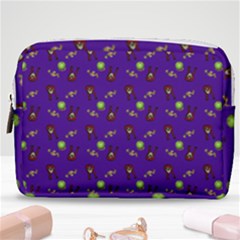 School Girl Braids Dark Blue Make Up Pouch (medium) by snowwhitegirl