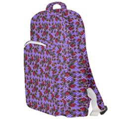 Lazy Cat Floral Pattern Lilac Polka Double Compartment Backpack by snowwhitegirl