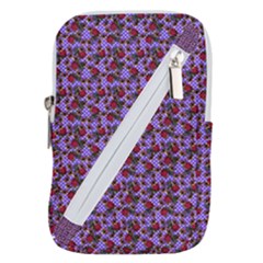 Lazy Cat Floral Pattern Lilac Polka Belt Pouch Bag (large)