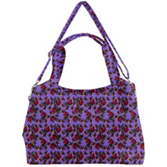 Lazy Cat Floral Pattern Lilac Polka Double Compartment Shoulder Bag by snowwhitegirl