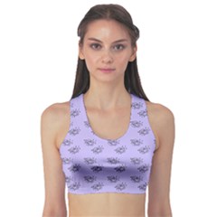 Zodiac Bat Lilac Sports Bra by snowwhitegirl