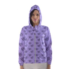 Zodiac Bat Lilac Women s Hooded Windbreaker by snowwhitegirl