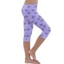 Zodiac Bat Lilac Kids  Lightweight Velour Capri Leggings  View3