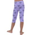 Zodiac Bat Lilac Kids  Lightweight Velour Capri Leggings  View4