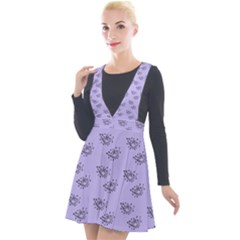 Zodiac Bat Lilac Plunge Pinafore Velour Dress by snowwhitegirl