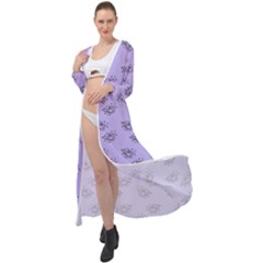 Zodiac Bat Lilac Maxi Chiffon Beach Wrap