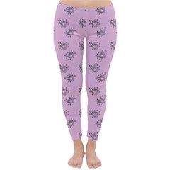 Zodiac Bat Pink Classic Winter Leggings by snowwhitegirl