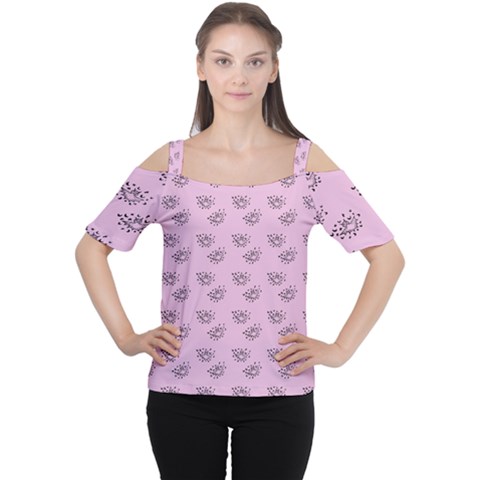 Zodiac Bat Pink Cutout Shoulder Tee by snowwhitegirl