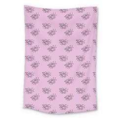 Zodiac Bat Pink Large Tapestry by snowwhitegirl