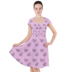 Zodiac Bat Pink Cap Sleeve Midi Dress by snowwhitegirl