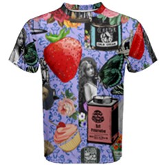 Vintage Girls Floral Collage Men s Cotton Tee by snowwhitegirl