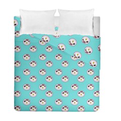 English Breakfast Aqua Duvet Cover Double Side (full/ Double Size) by snowwhitegirl