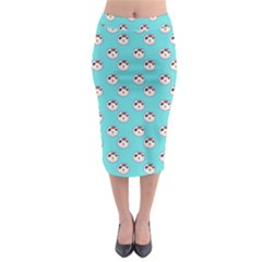 English Breakfast Aqua Midi Pencil Skirt by snowwhitegirl