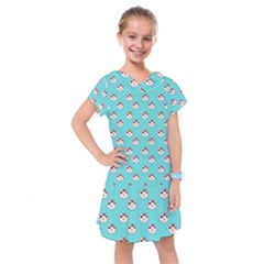 English Breakfast Aqua Kids  Drop Waist Dress