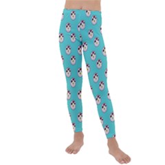 English Breakfast Aqua Kids  Lightweight Velour Leggings by snowwhitegirl