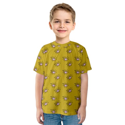 Zodiac Bat Pink Yellow Kids  Sport Mesh Tee by snowwhitegirl