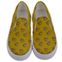 Zodiac Bat Pink Yellow Kids  Canvas Slip Ons View1