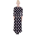 English Breakfast Black Quarter Sleeve Wrap Maxi Dress View2