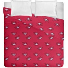 Zodiac Bat Pink Red Duvet Cover Double Side (king Size) by snowwhitegirl