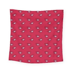 Zodiac Bat Pink Red Square Tapestry (small) by snowwhitegirl