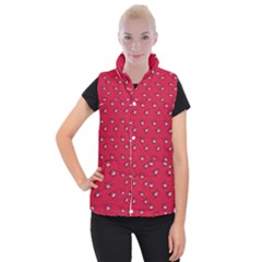 Zodiac Bat Pink Red Women s Button Up Vest by snowwhitegirl