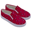 Zodiac Bat Pink Red Kids  Canvas Slip Ons View3