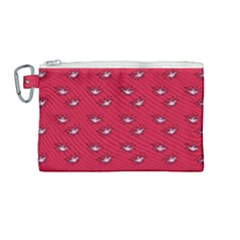 Zodiac Bat Pink Red Canvas Cosmetic Bag (medium) by snowwhitegirl