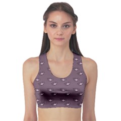 Zodiac Bat Pink Grey Sports Bra by snowwhitegirl