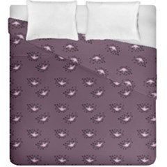 Zodiac Bat Pink Grey Duvet Cover Double Side (king Size) by snowwhitegirl