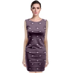 Zodiac Bat Pink Grey Sleeveless Velvet Midi Dress by snowwhitegirl