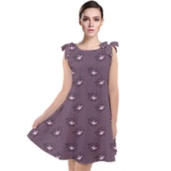 Zodiac Bat Pink Grey Tie Up Tunic Dress by snowwhitegirl