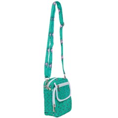 Zodiac Bat Pink Teal Shoulder Strap Belt Bag