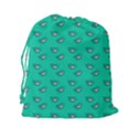 Zodiac Bat Pink Teal Drawstring Pouch (XXL) View2