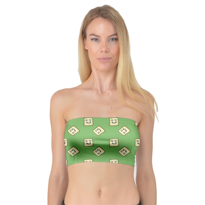 Happy Toast Green Bandeau Top