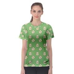 Happy Toast Green Women s Sport Mesh Tee