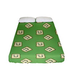 Happy Toast Green Fitted Sheet (Full/ Double Size)