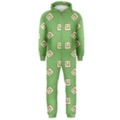 Happy Toast Green Hooded Jumpsuit (Men) 