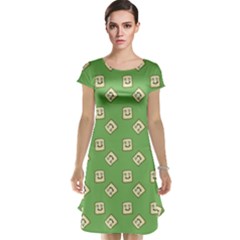 Happy Toast Green Cap Sleeve Nightdress