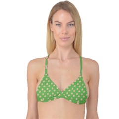 Happy Toast Green Reversible Tri Bikini Top