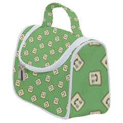 Happy Toast Green Satchel Handbag