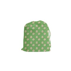 Happy Toast Green Drawstring Pouch (xs) by snowwhitegirl