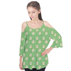 Happy Toast Green Flutter Tees