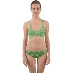 Happy Toast Green Wrap Around Bikini Set