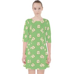 Happy Toast Green Pocket Dress