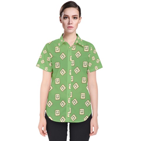 Happy Toast Green Women s Short Sleeve Shirt by snowwhitegirl